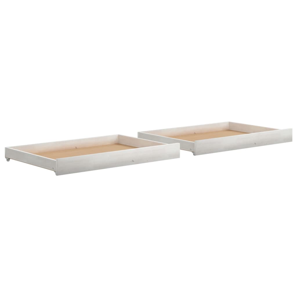 Tiroirs canapé-lit 2 pcs en bois de pin massif