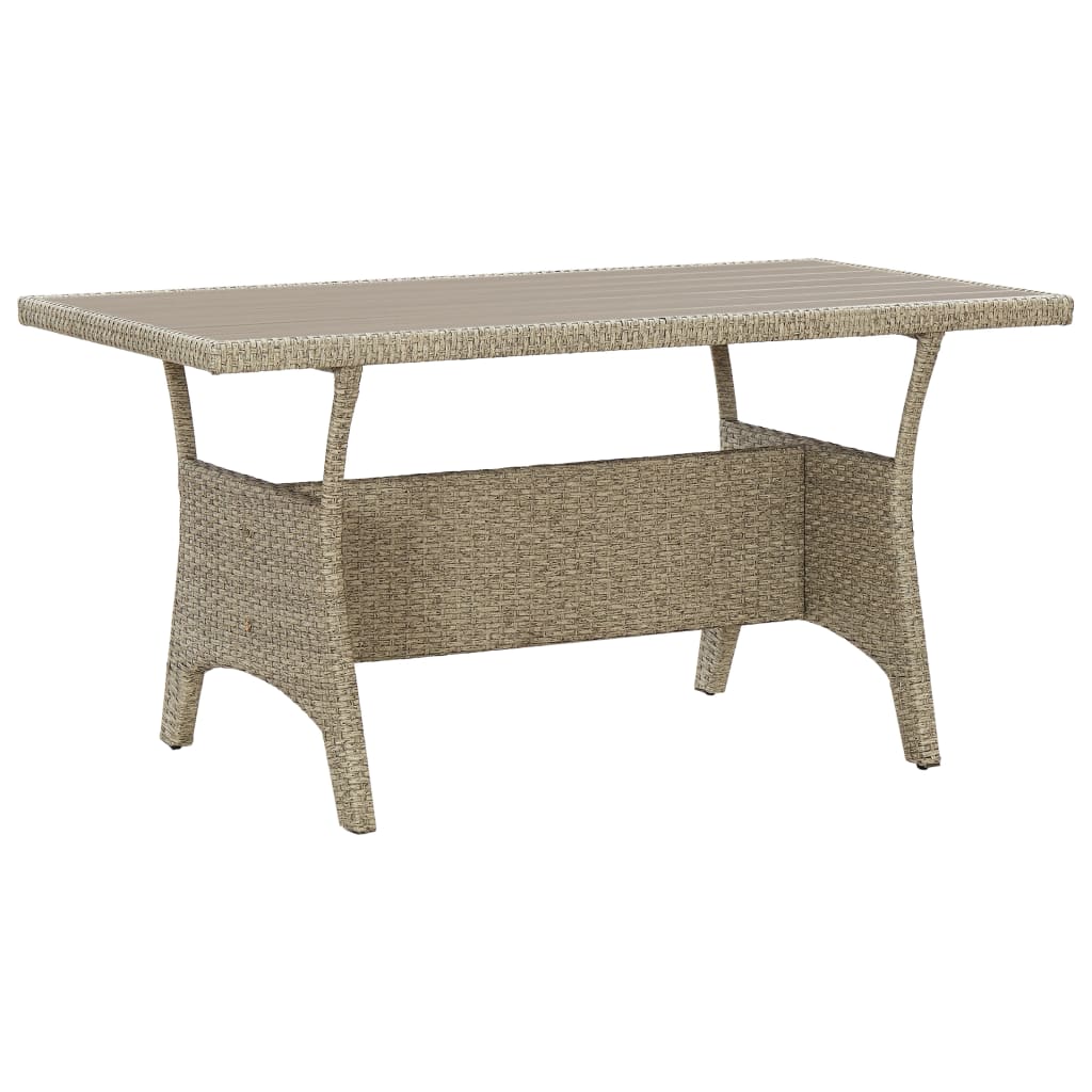 Tuintafel 120x70x66 cm poly rattan