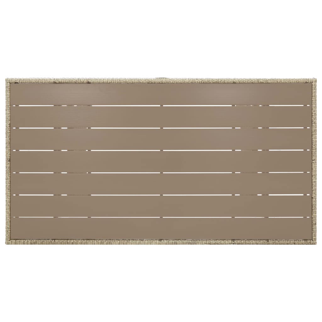 Tuintafel 120x70x66 cm poly rattan