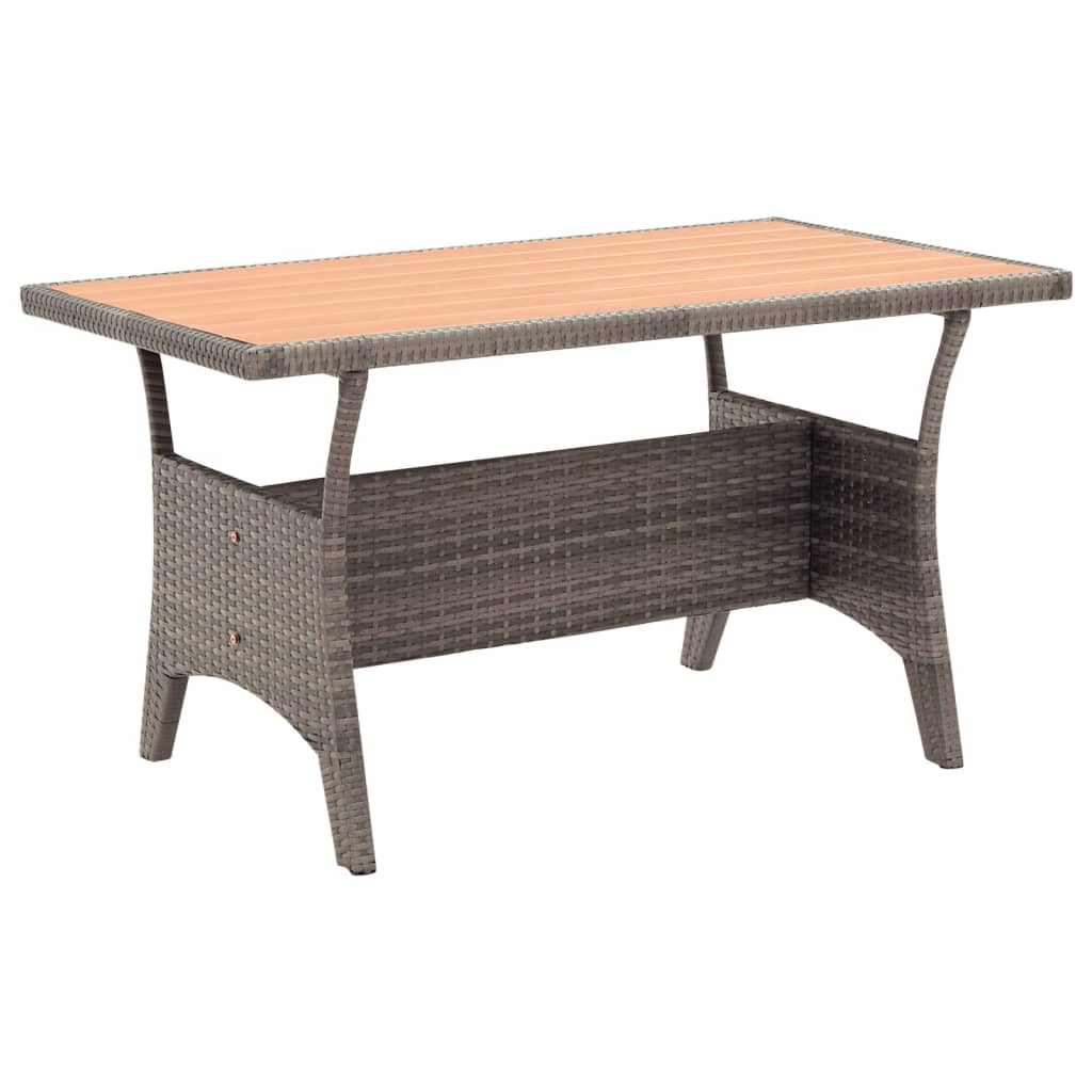 Tuintafel 120x70x66 cm poly rattan