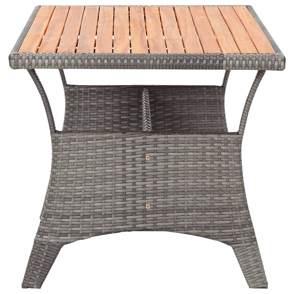 Table de jardin 120x70x66 cm bois d'acacia massif gris