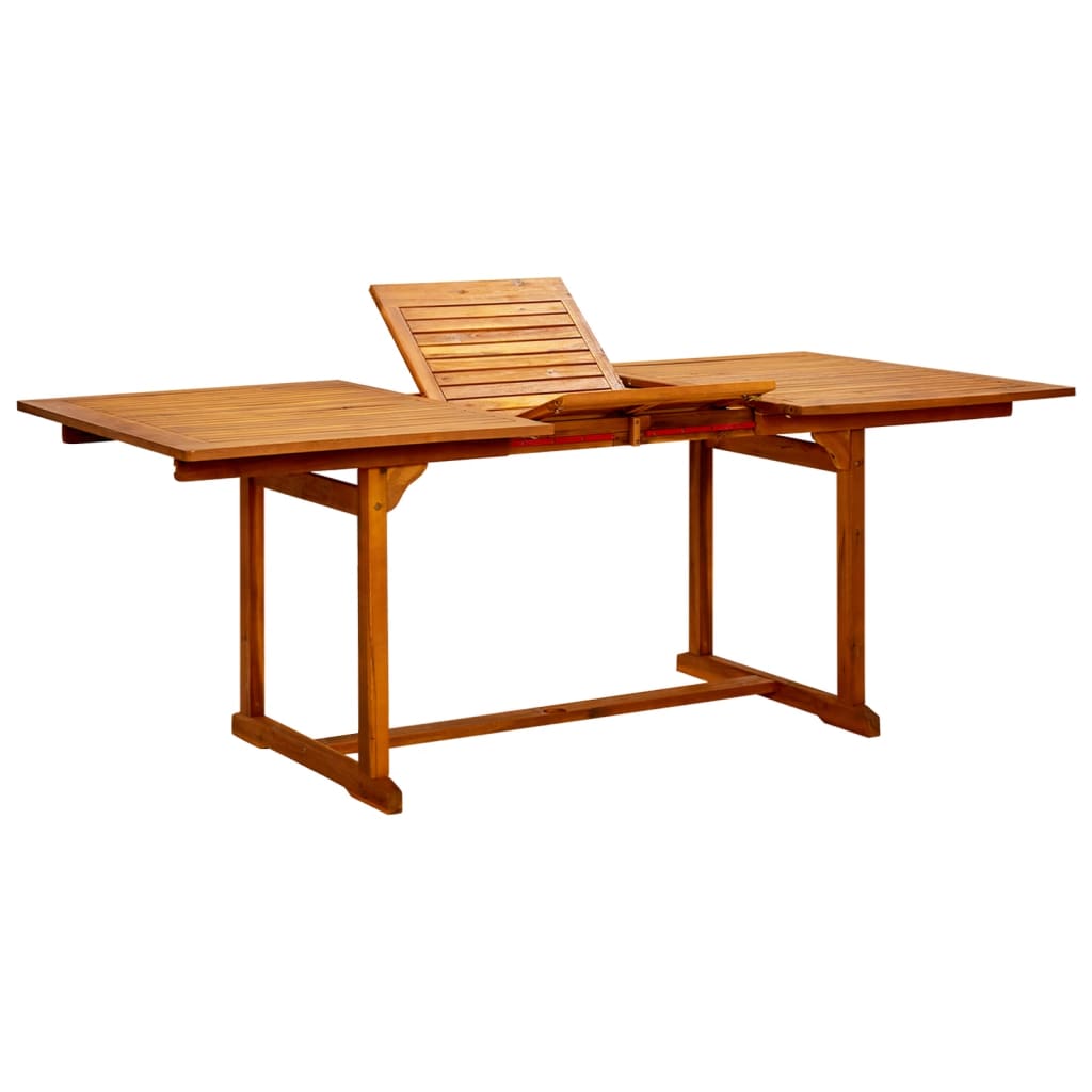 Table de jardin (160-240)x100x75 cm en bois d'acacia massif