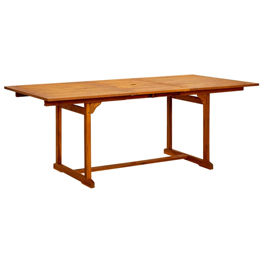 Table de jardin (160-240)x100x75 cm en bois d'acacia massif