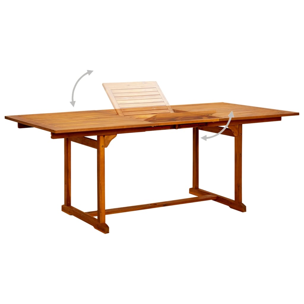 Table de jardin (160-240)x100x75 cm en bois d'acacia massif