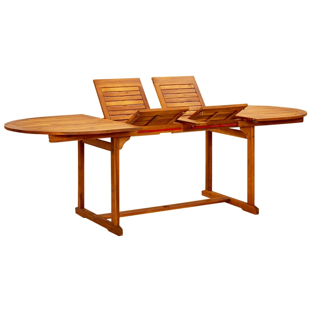 Table de jardin (160-240)x100x75 cm en bois d'acacia massif