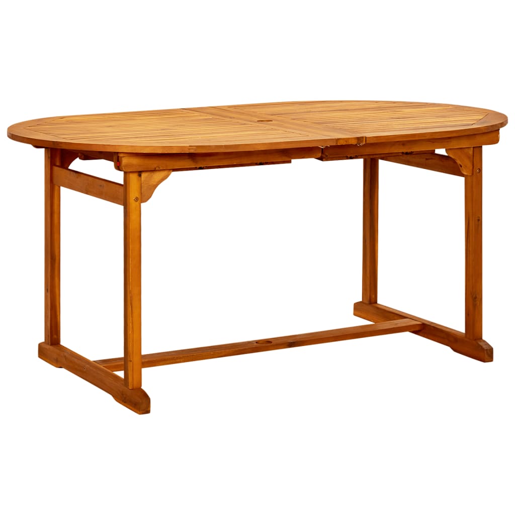 Table de jardin (160-240)x100x75 cm en bois d'acacia massif