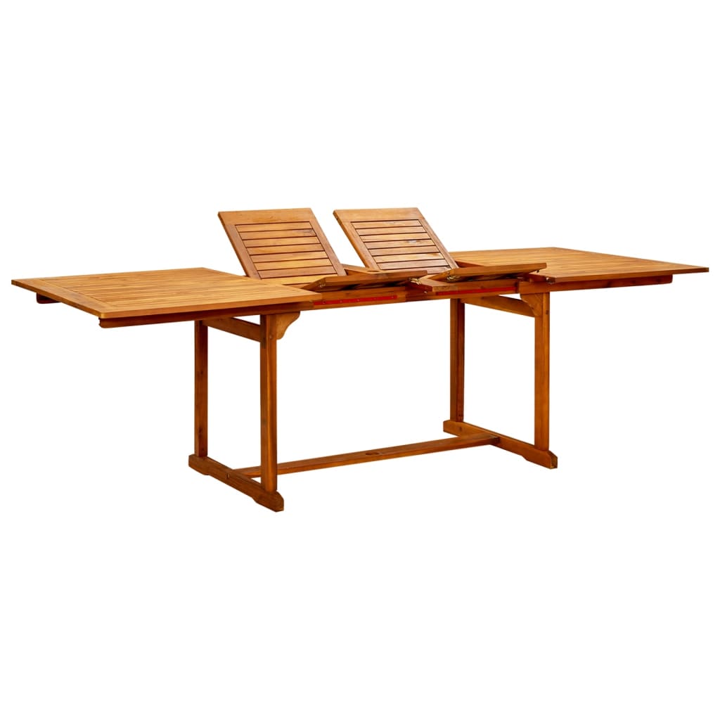 Table de jardin (160-240)x100x75 cm en bois d'acacia massif