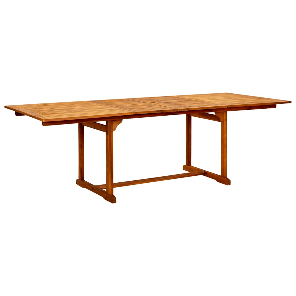 Table de jardin (160-240)x100x75 cm en bois d'acacia massif