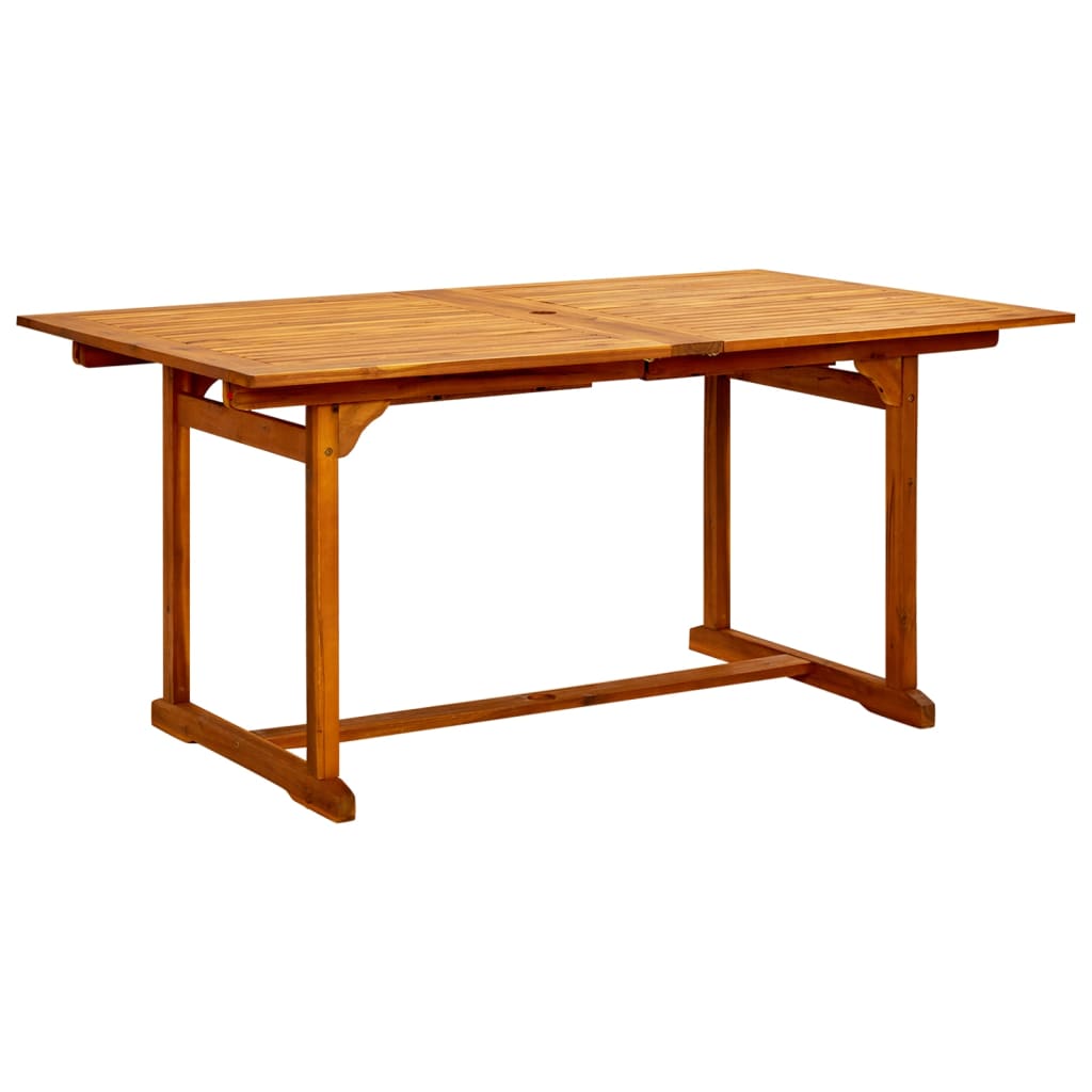 Table de jardin (160-240)x100x75 cm en bois d'acacia massif