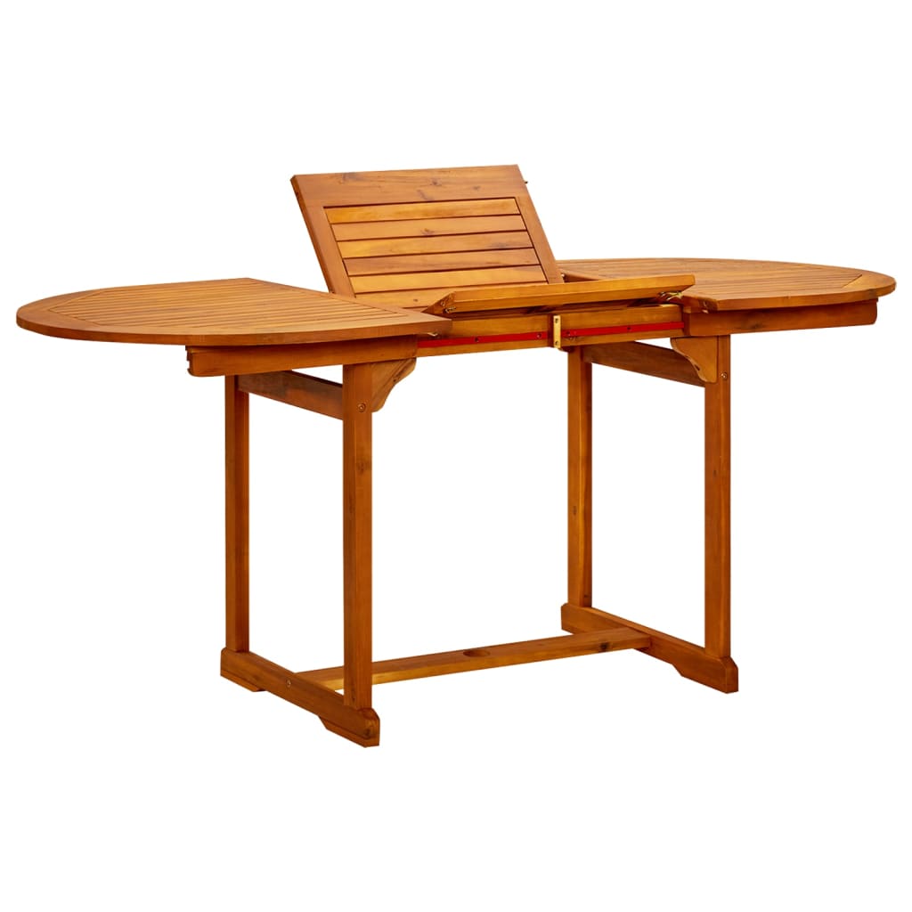 Table de jardin (160-240)x100x75 cm en bois d'acacia massif