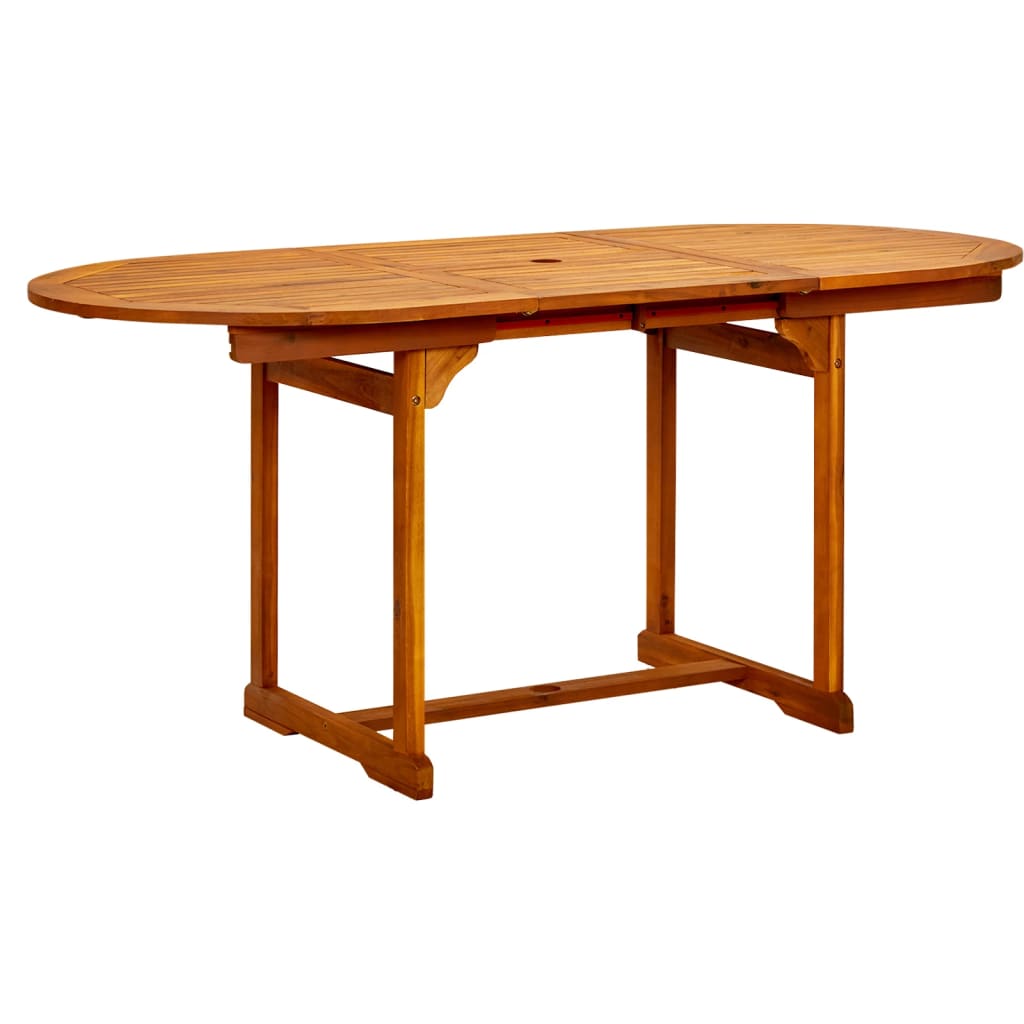 Table de jardin (160-240)x100x75 cm en bois d'acacia massif