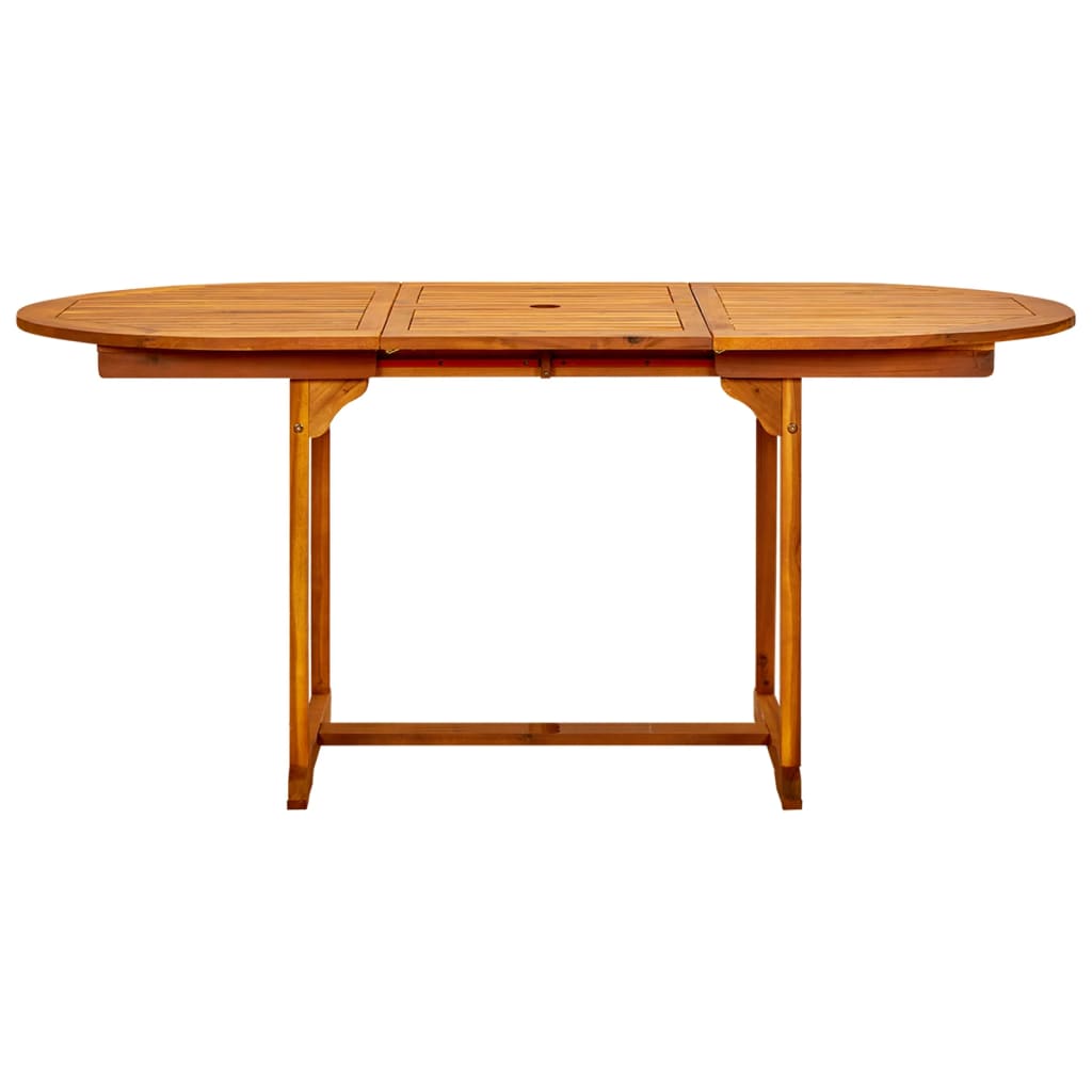 Table de jardin (160-240)x100x75 cm en bois d'acacia massif