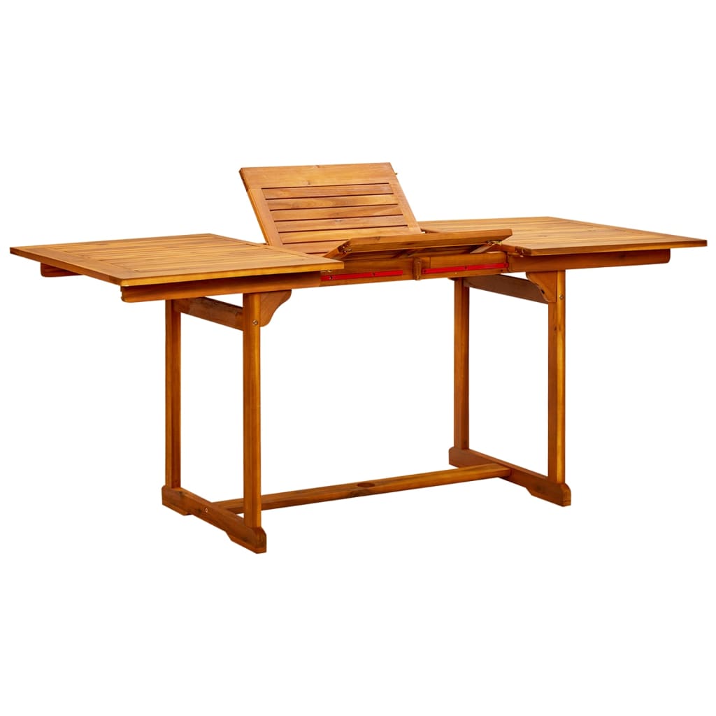 Table de jardin (160-240)x100x75 cm en bois d'acacia massif