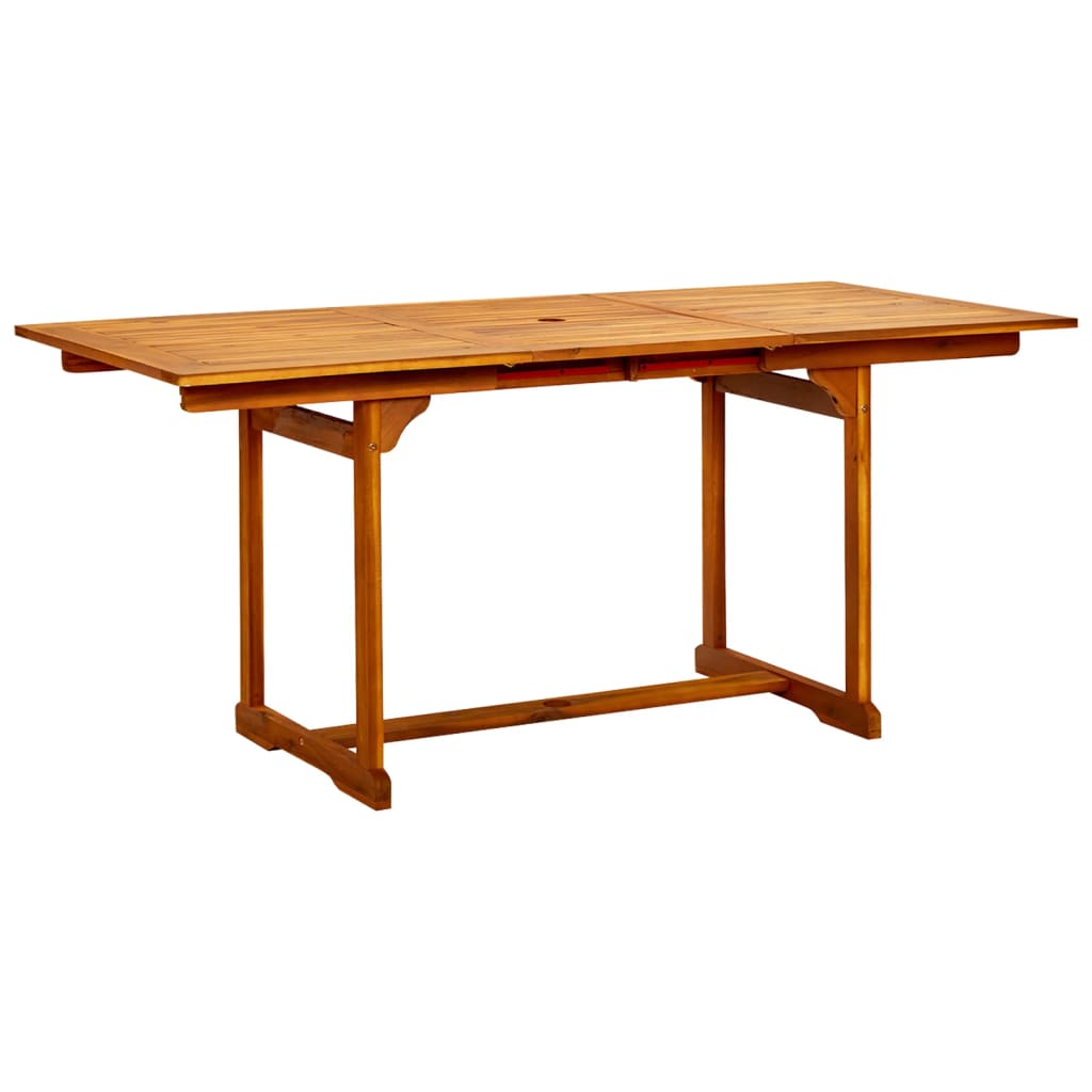 Table de jardin (160-240)x100x75 cm en bois d'acacia massif