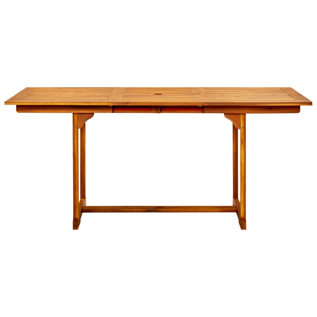 Table de jardin (160-240)x100x75 cm en bois d'acacia massif