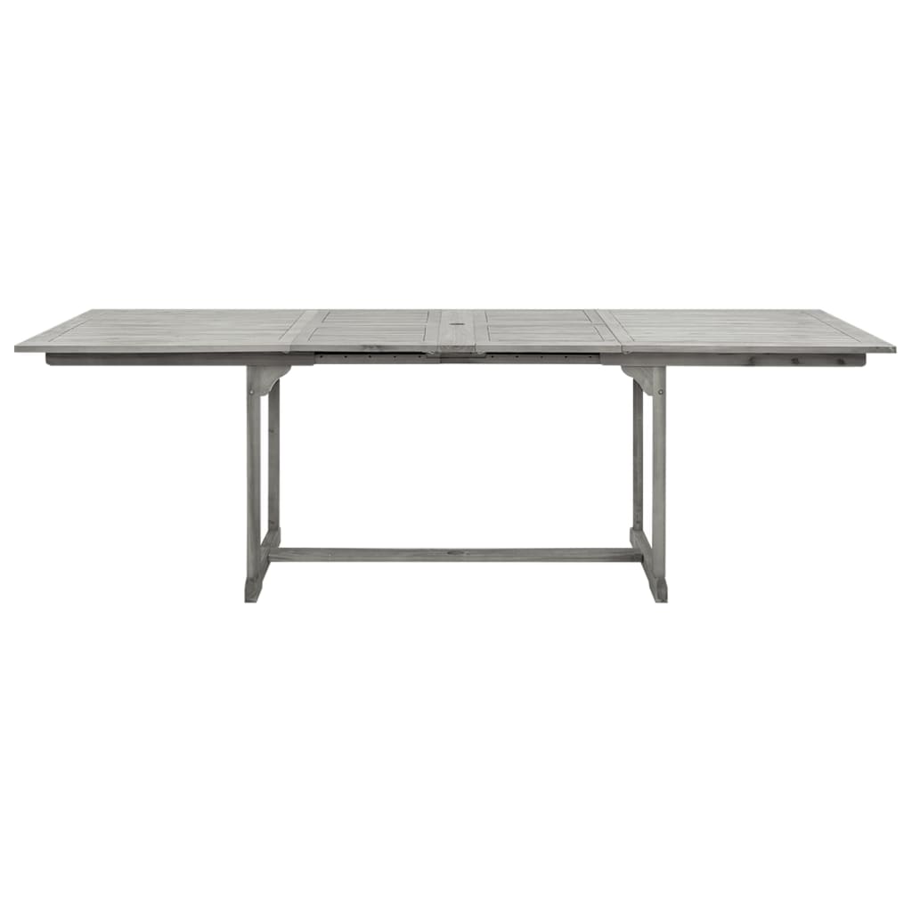 Tuintafel (120-170)x80x75 cm massief acaciahout