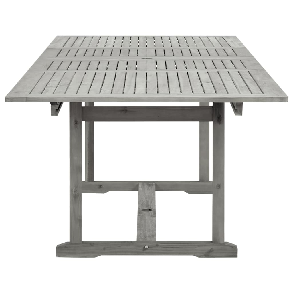 Table de jardin (120-170)x80x75 cm en bois d'acacia massif