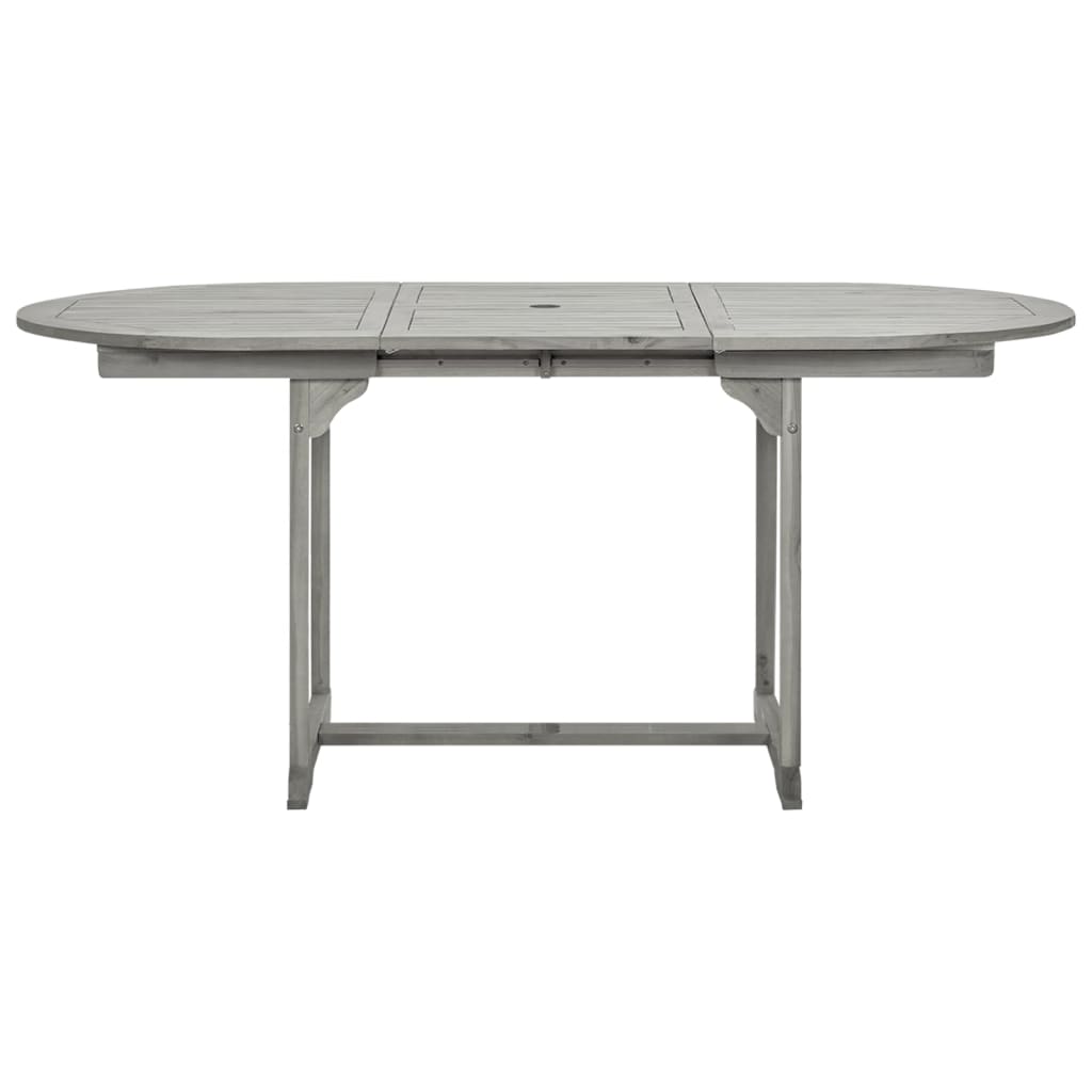 Table de jardin (120-170)x80x75 cm en bois d'acacia massif