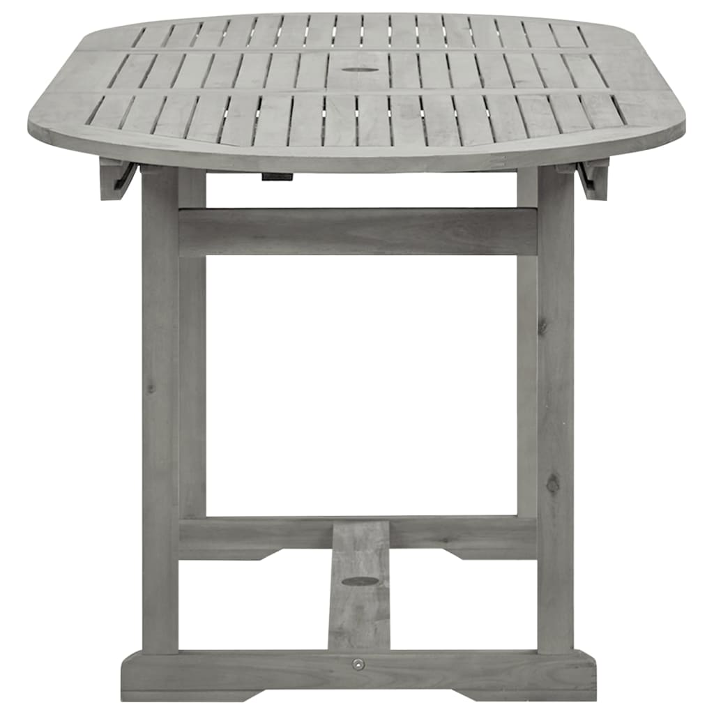 Table de jardin (120-170)x80x75 cm en bois d'acacia massif