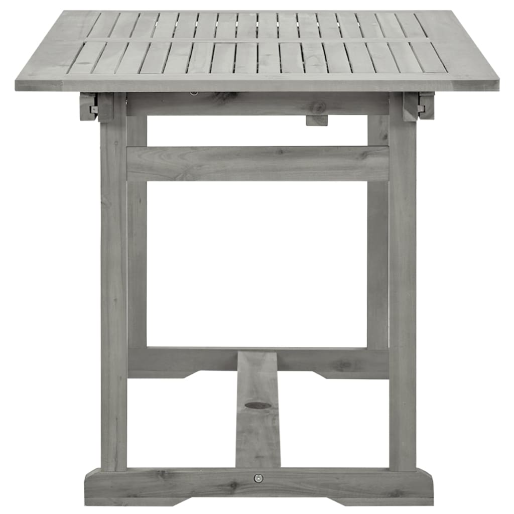 Table de jardin (120-170)x80x75 cm en bois d'acacia massif