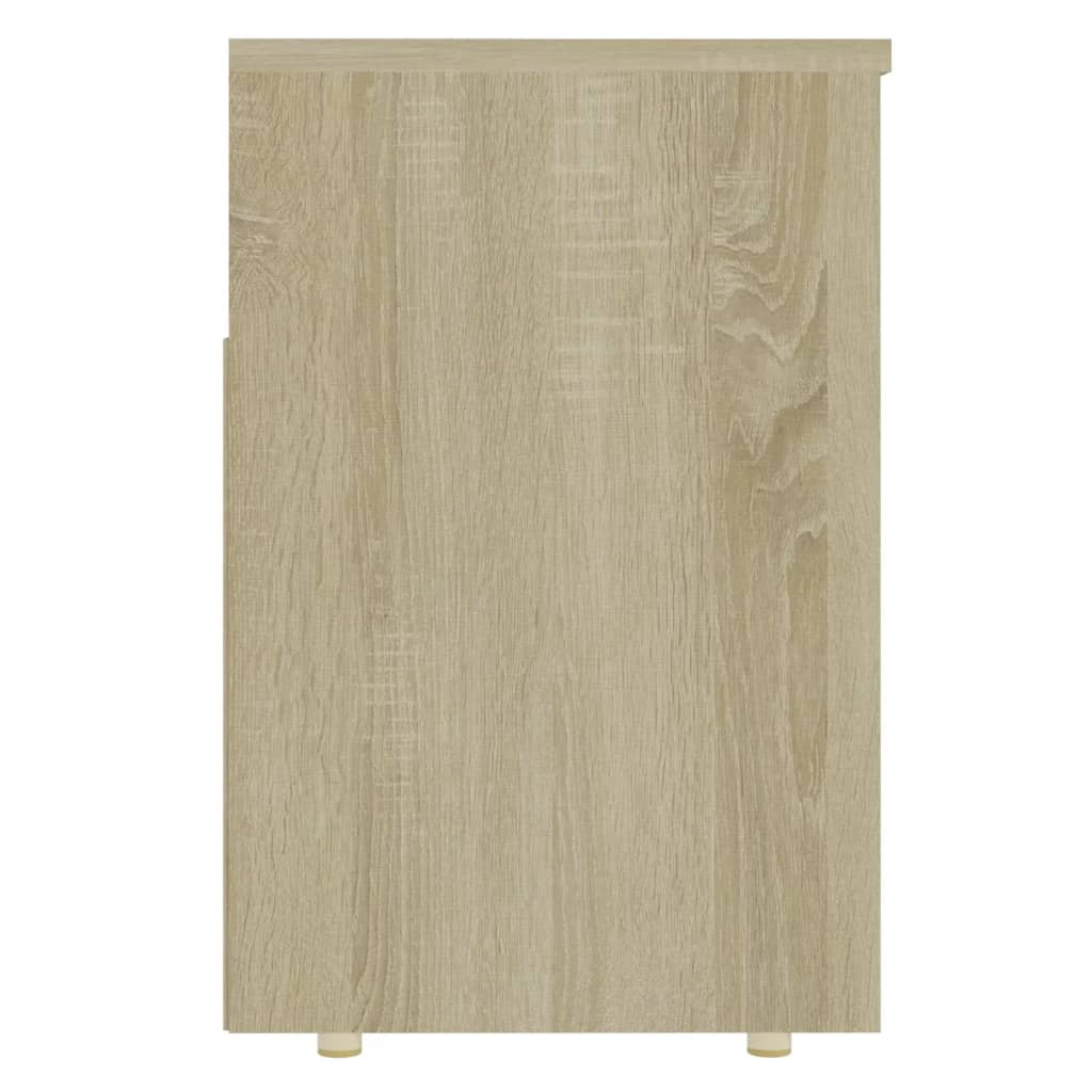 Schoenenbank 105x30x45 cm bewerkt hout eikenkleurig