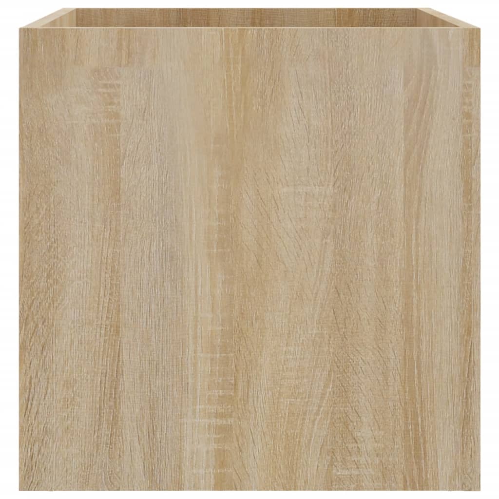 Plantenbak 40x40x40 cm bewerkt hout eikenkleurig