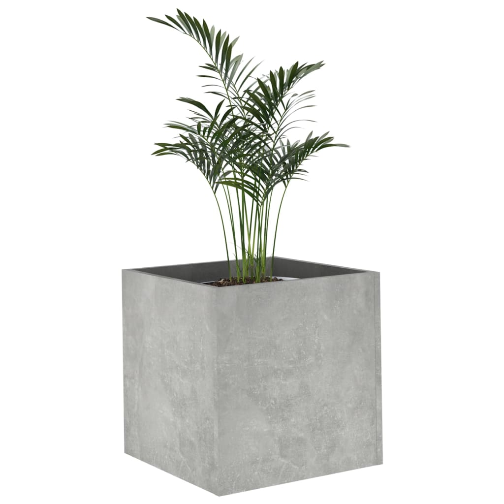 Plantenbak 40x40x40 cm bewerkt hout eikenkleurig