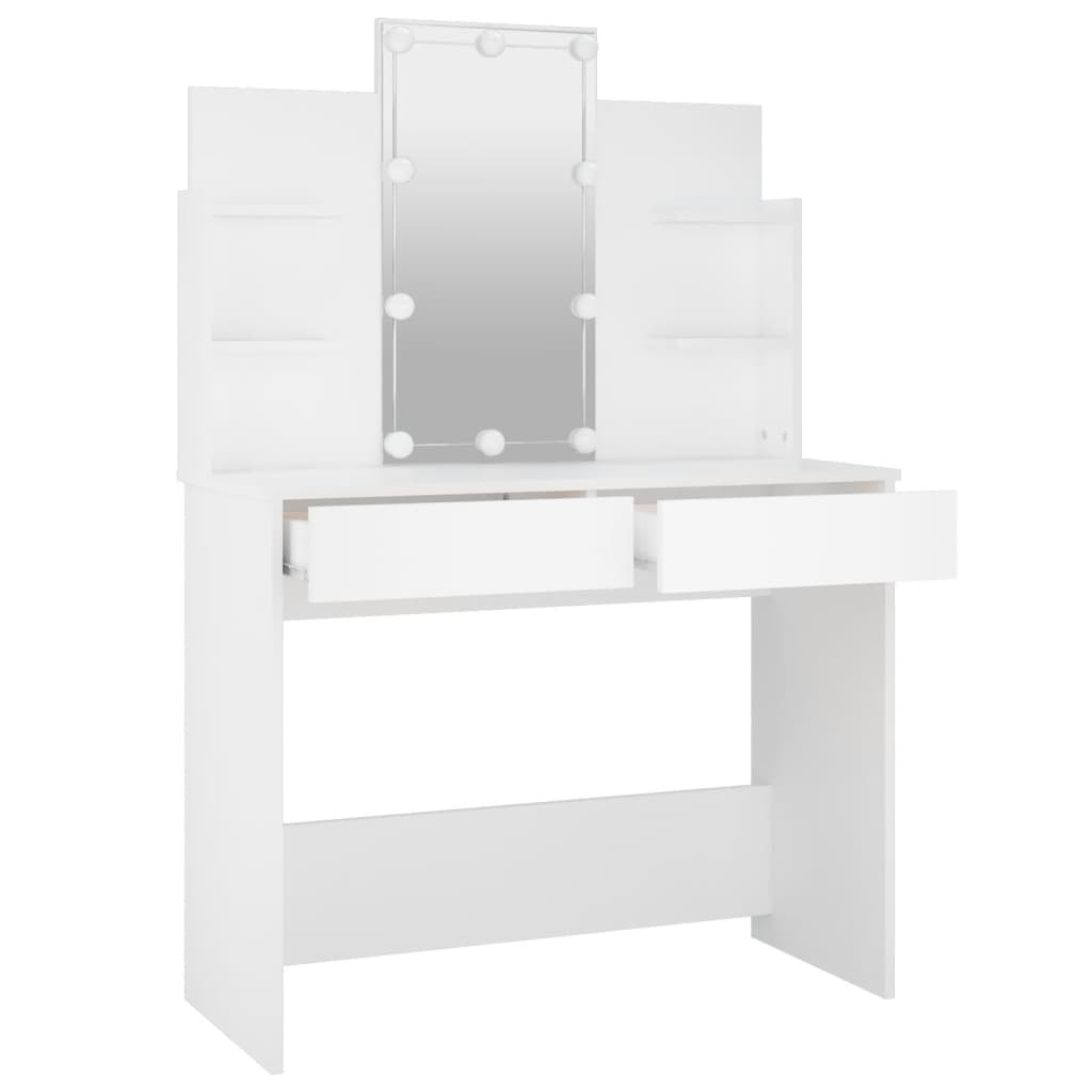 Kaptafel met LED-verlichting 96x40x142 cm eikenkleur