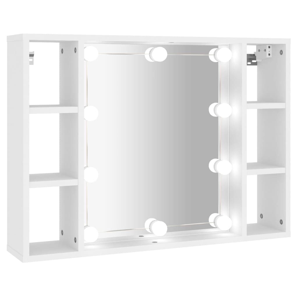 Armoire à miroir avec éclairage LED 76x15x55 cm