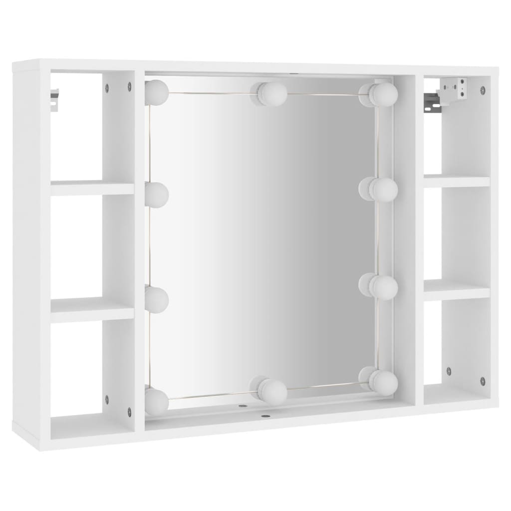 Armoire à miroir avec éclairage LED 76x15x55 cm