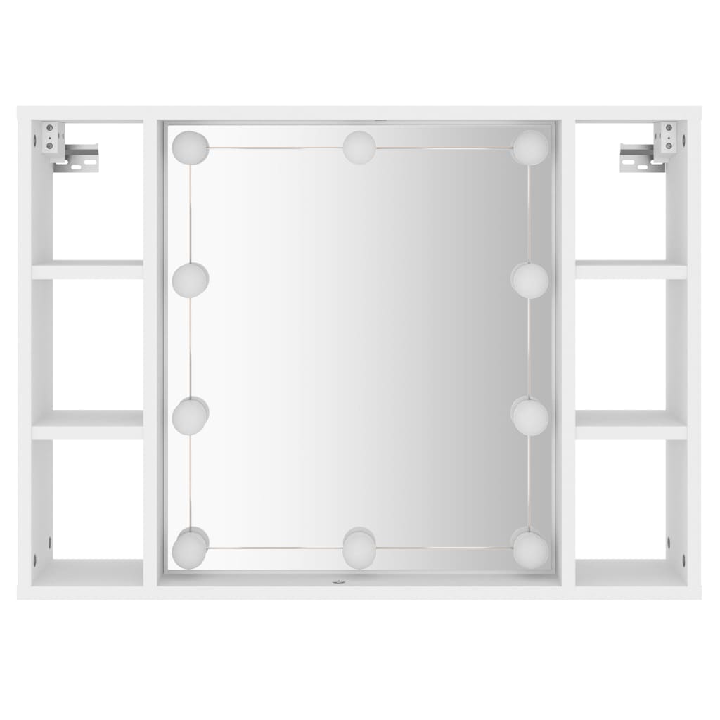 Armoire à miroir avec éclairage LED 76x15x55 cm