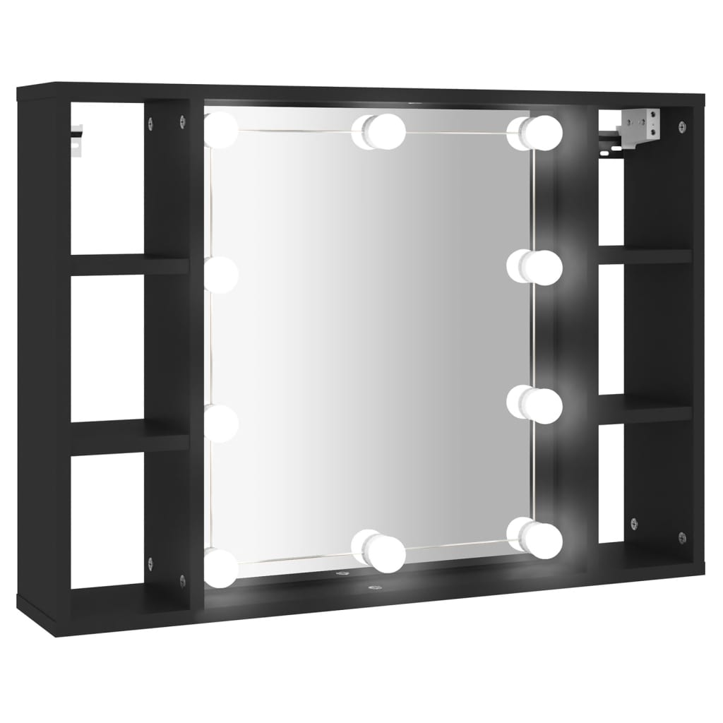 Armoire à miroir avec éclairage LED 76x15x55 cm