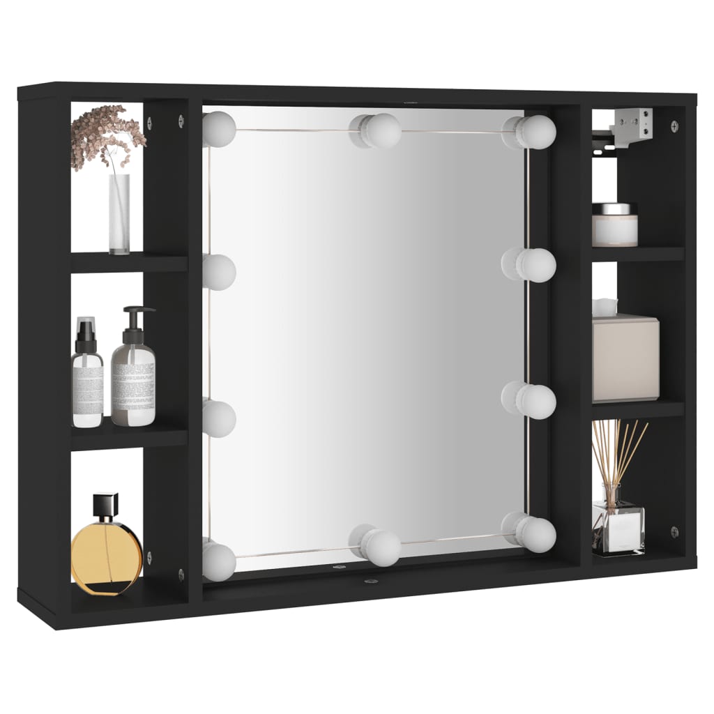 Armoire à miroir avec éclairage LED 76x15x55 cm