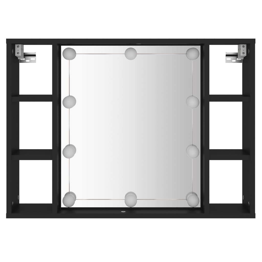 Armoire à miroir avec éclairage LED 76x15x55 cm