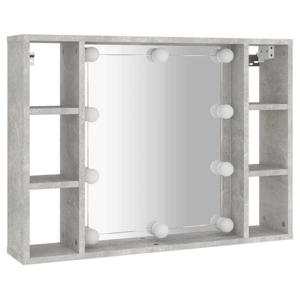 Armoire à miroir avec éclairage LED 76x15x55 cm