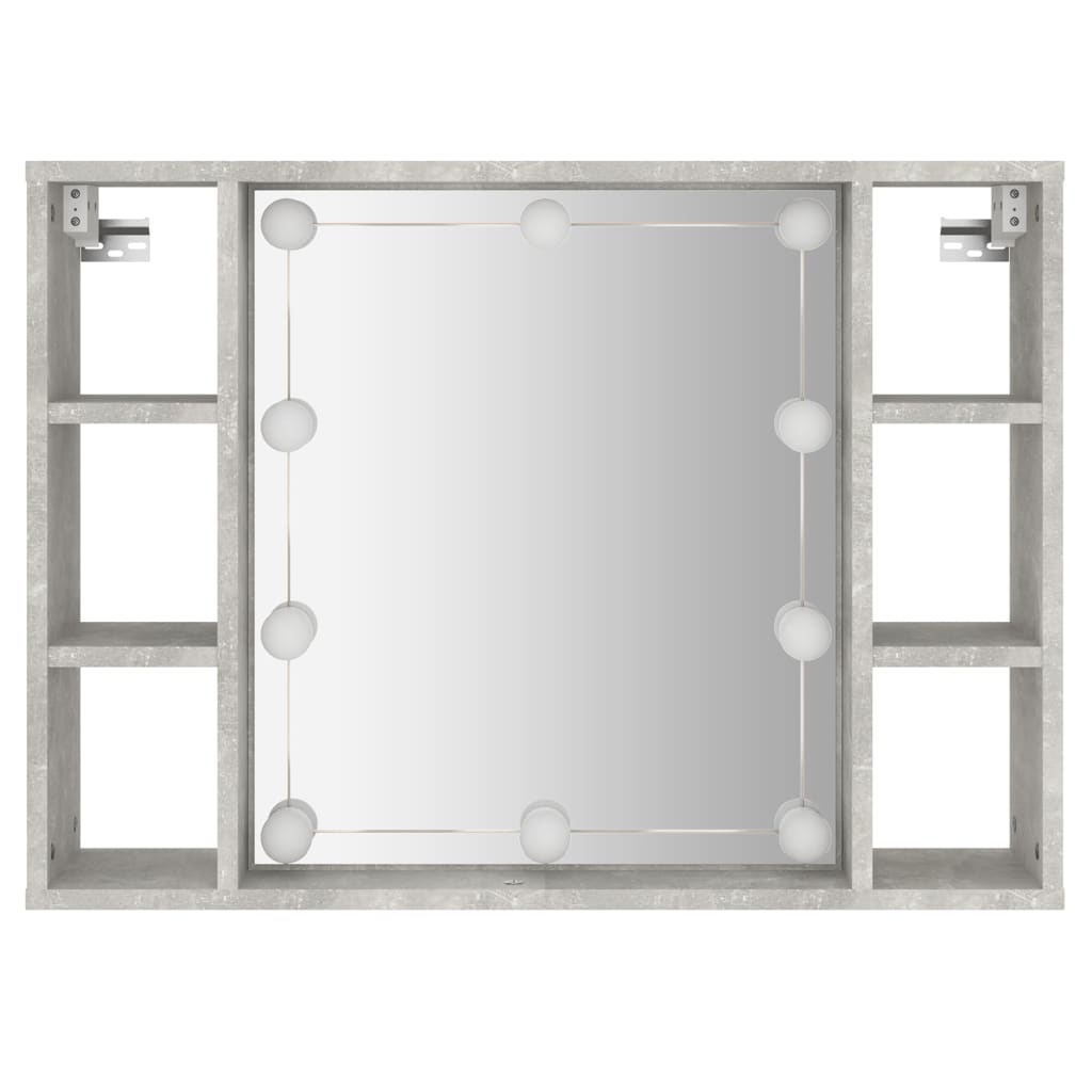 Armoire à miroir avec éclairage LED 76x15x55 cm