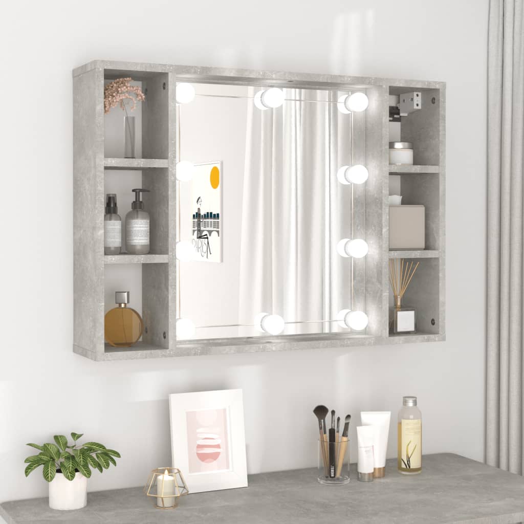 Armoire à miroir avec éclairage LED 76x15x55 cm