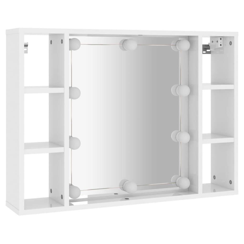 Armoire à miroir avec éclairage LED 76x15x55 cm