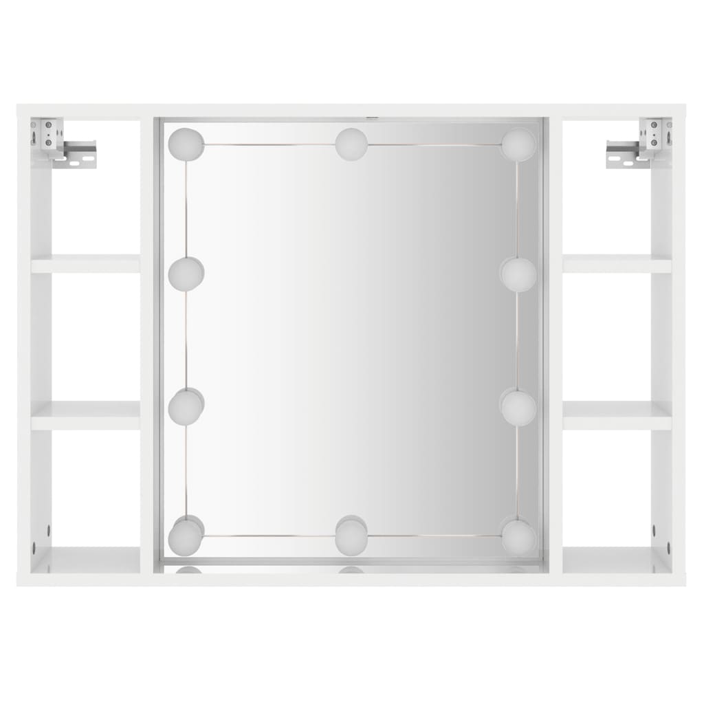 Armoire à miroir avec éclairage LED 76x15x55 cm