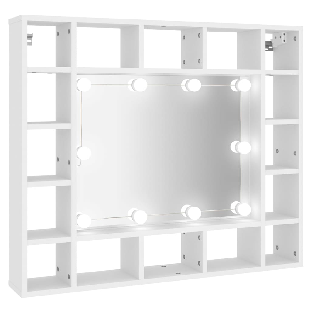 Armoire à miroir avec éclairage LED 91x15x76,5 cm