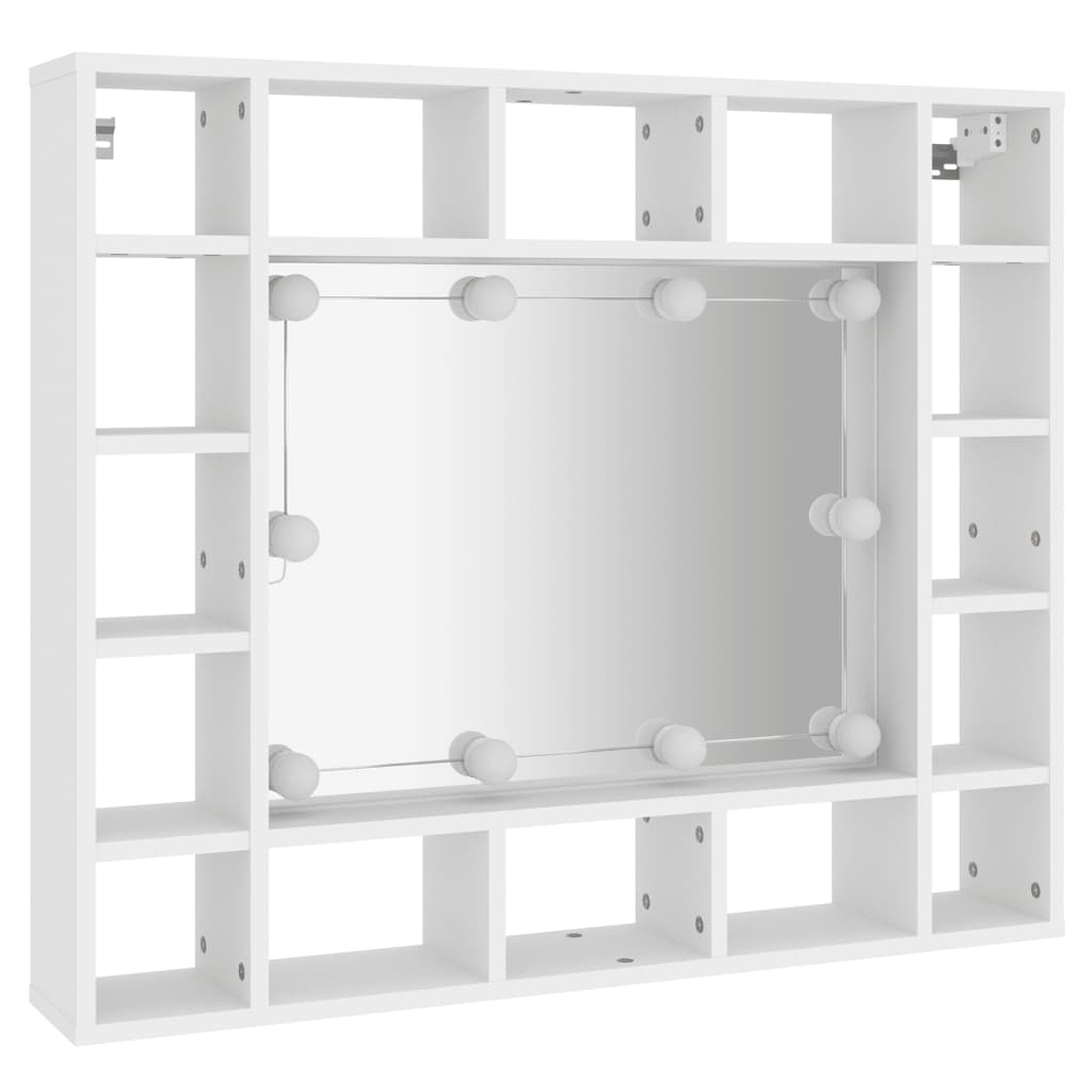 Armoire à miroir avec éclairage LED 91x15x76,5 cm