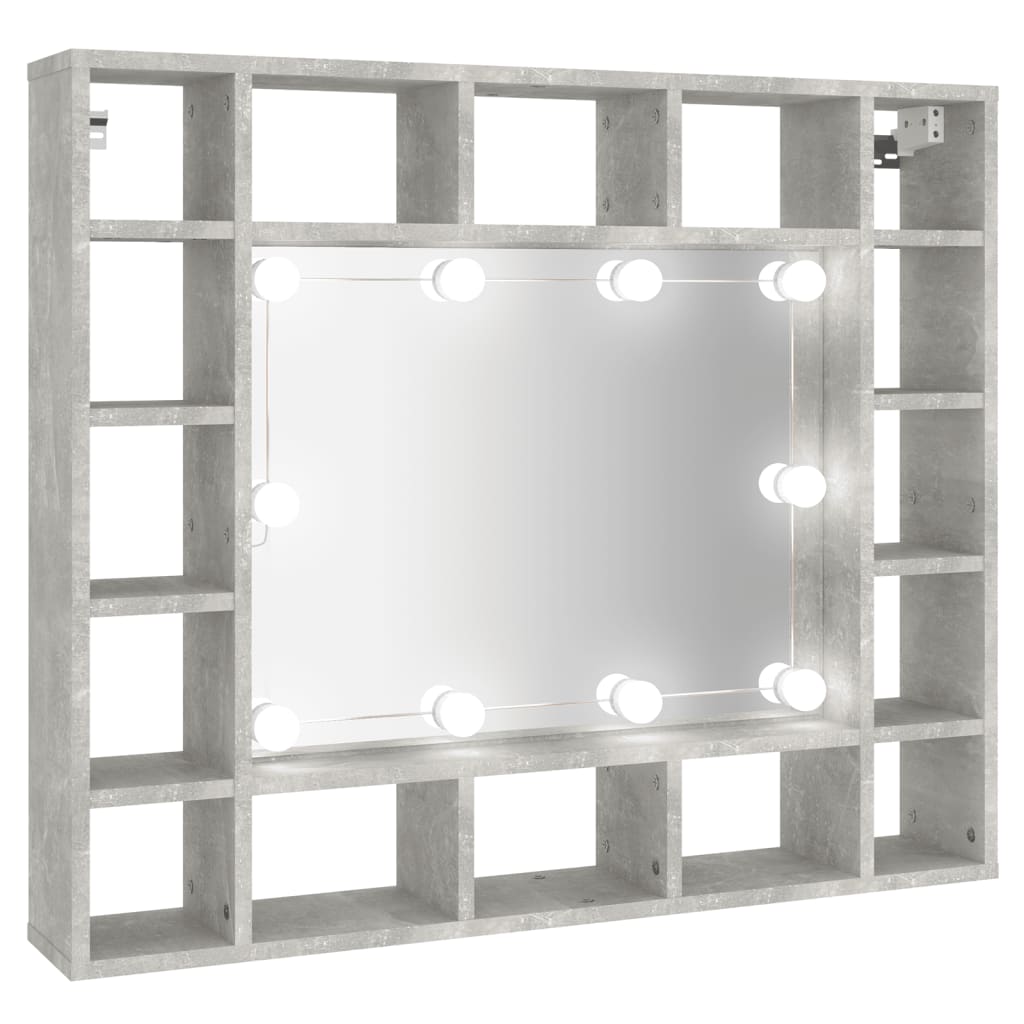 Armoire à miroir avec éclairage LED 91x15x76,5 cm