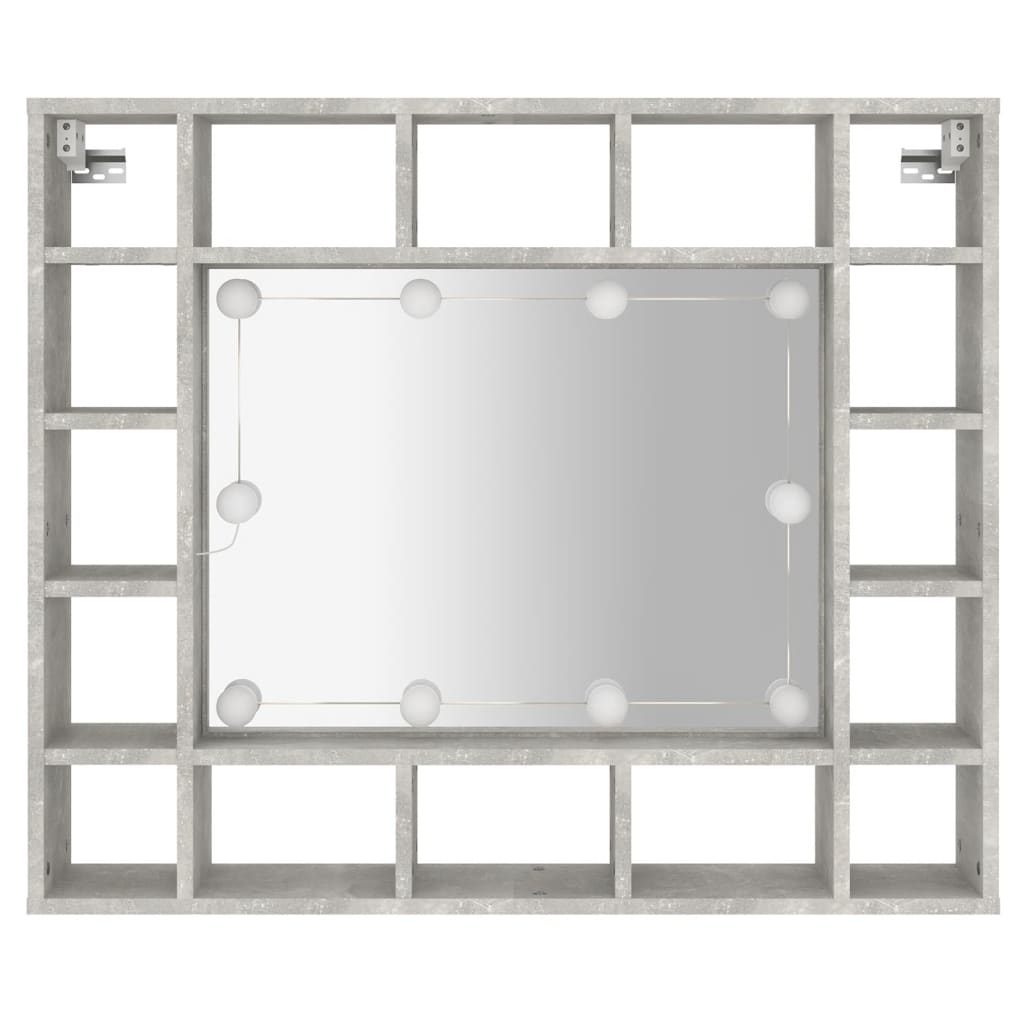 Armoire à miroir avec éclairage LED 91x15x76,5 cm