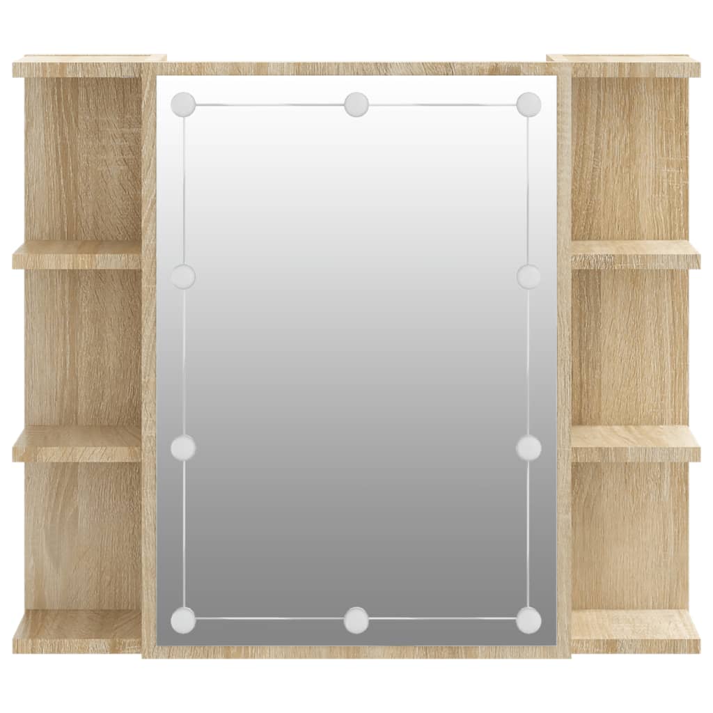 Armoire à miroir avec éclairage LED 70x16,5x60 cm