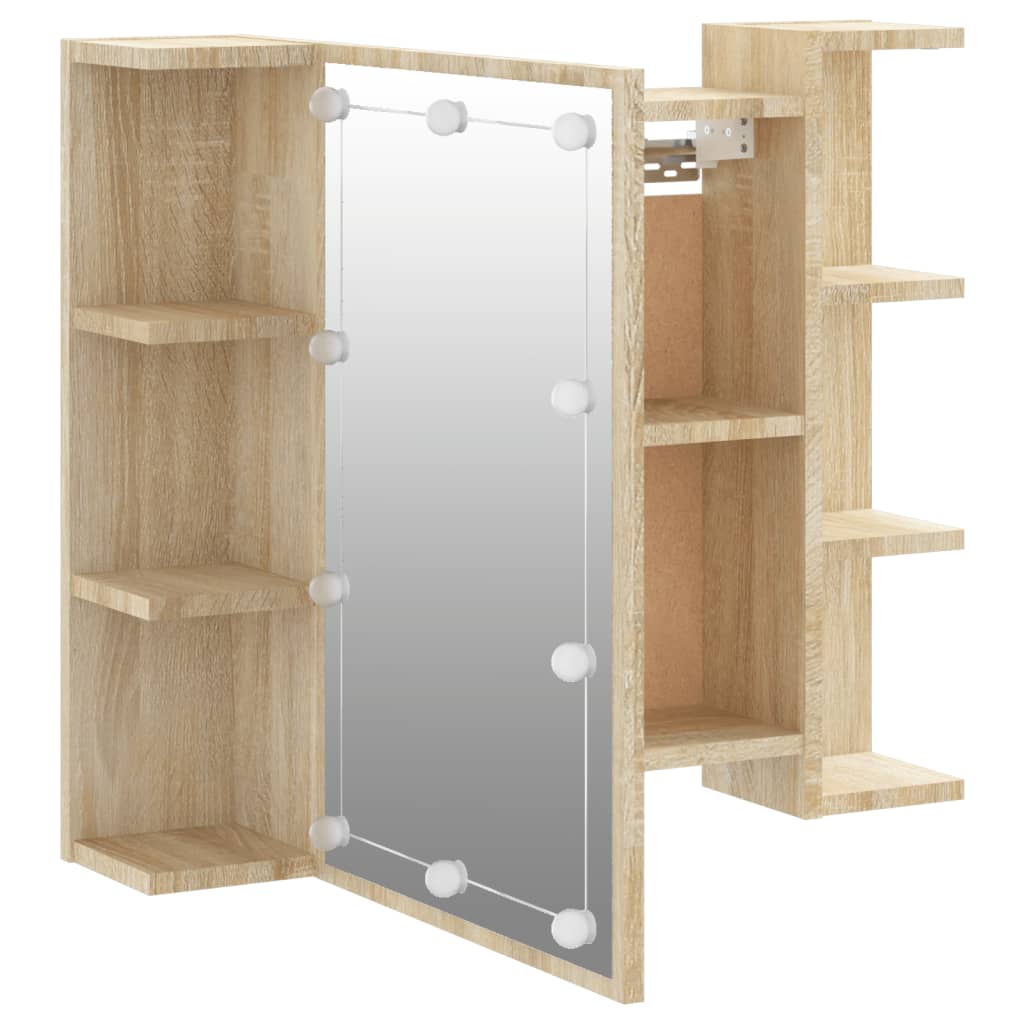 Armoire à miroir avec éclairage LED 70x16,5x60 cm