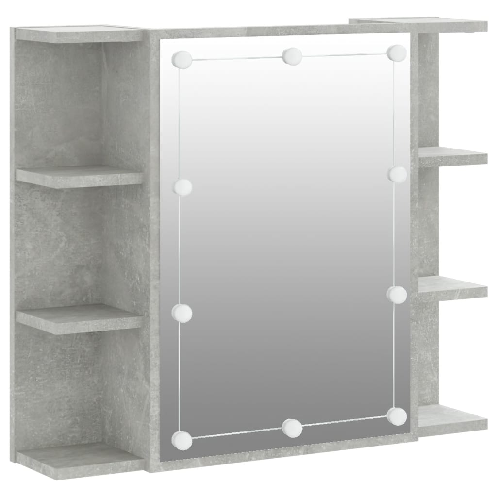 Armoire à miroir avec éclairage LED 70x16,5x60 cm