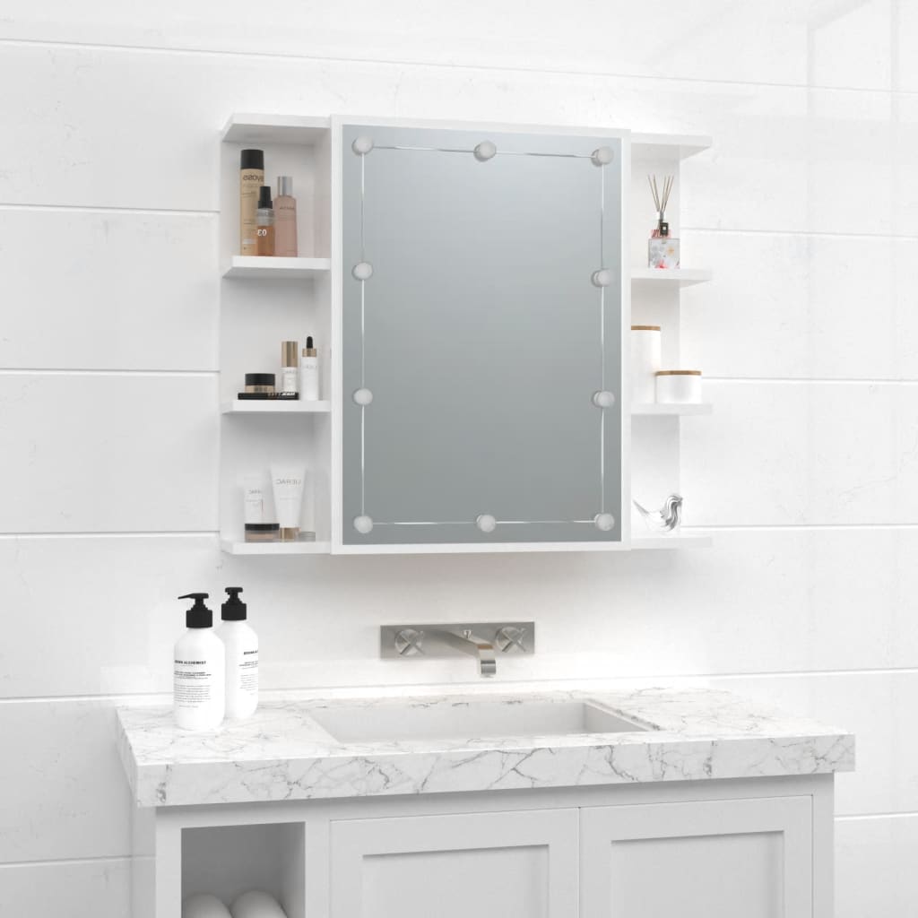 Armoire à miroir avec éclairage LED 70x16,5x60 cm