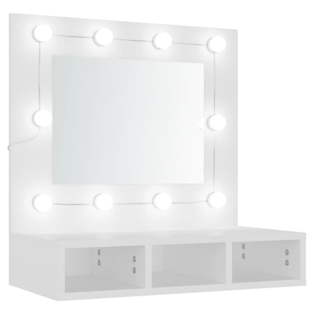 Armoire à miroir avec éclairage LED 60x31,5x62 cm