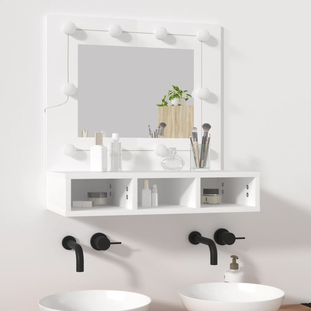 Armoire à miroir avec éclairage LED 60x31,5x62 cm