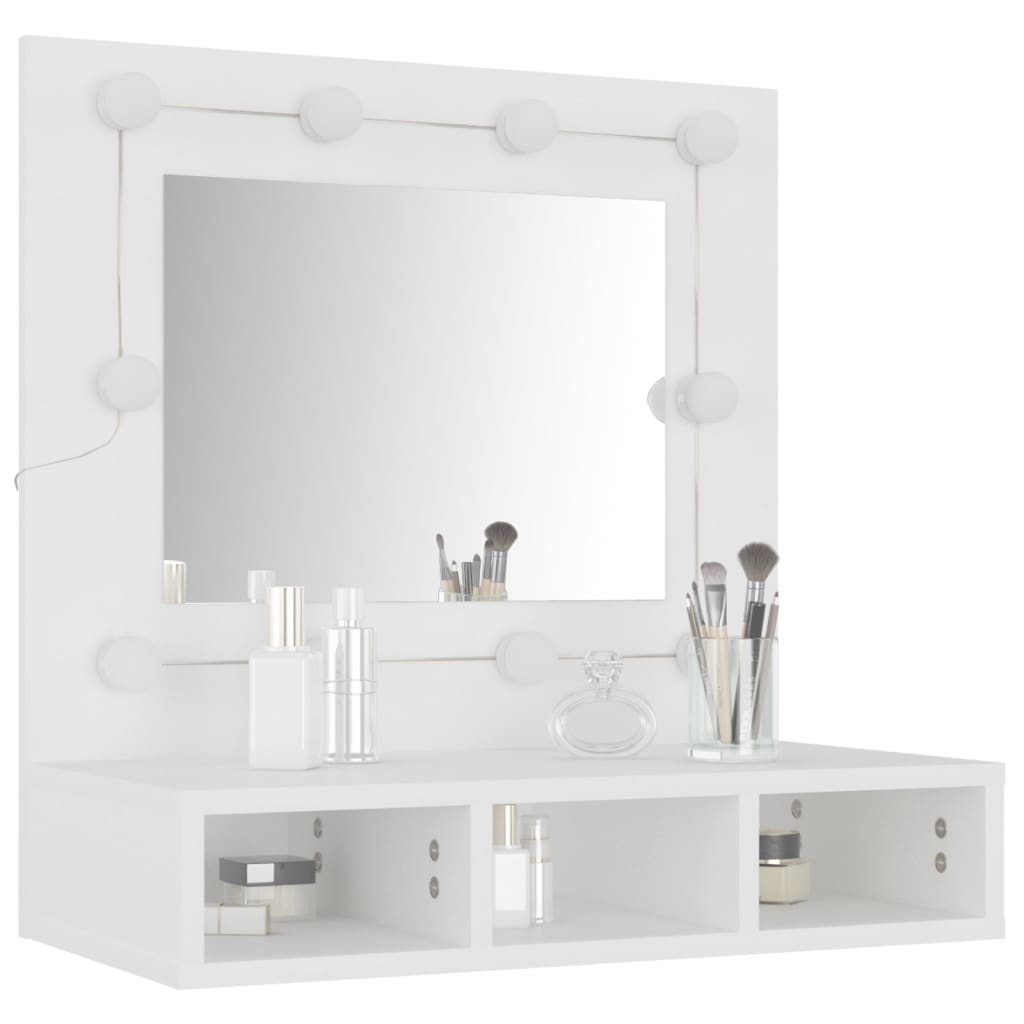 Armoire à miroir avec éclairage LED 60x31,5x62 cm